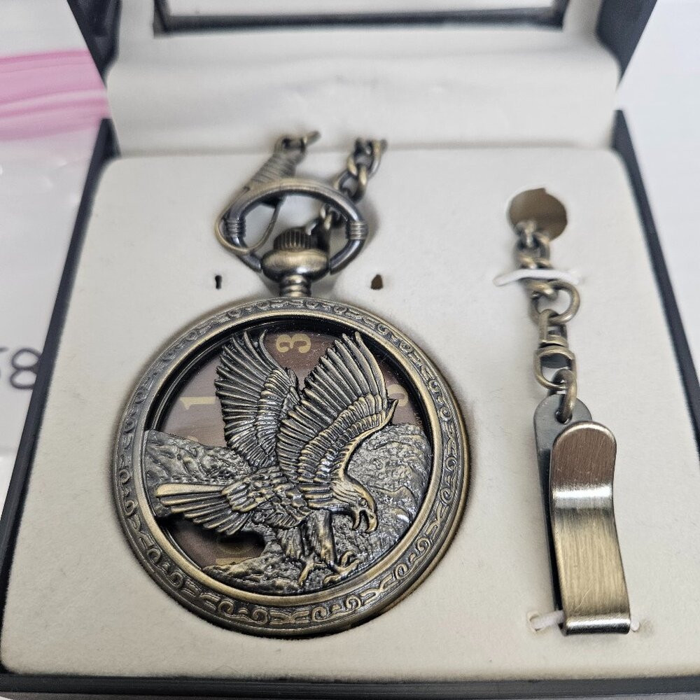 BRONZE TONED EAGLE COVER STOPWATCH